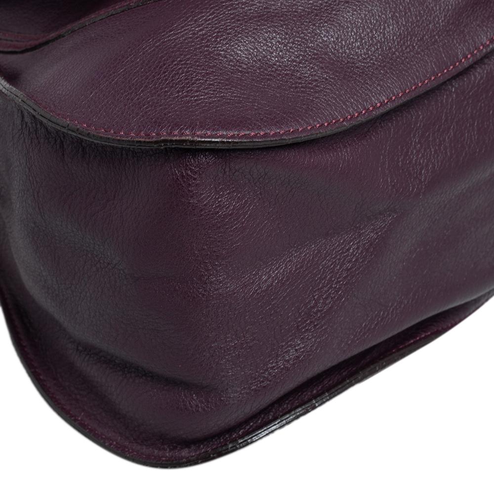Women's Chloé Burgundy Leather Large Marcie Satchel