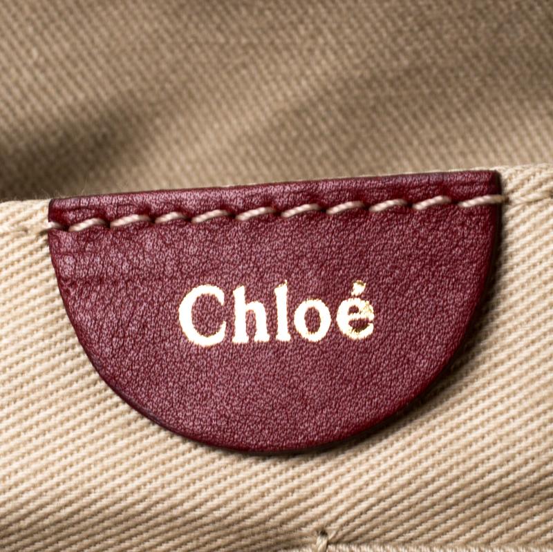 Women's Chloe Burgundy Leather Lucy Shoulder Bag