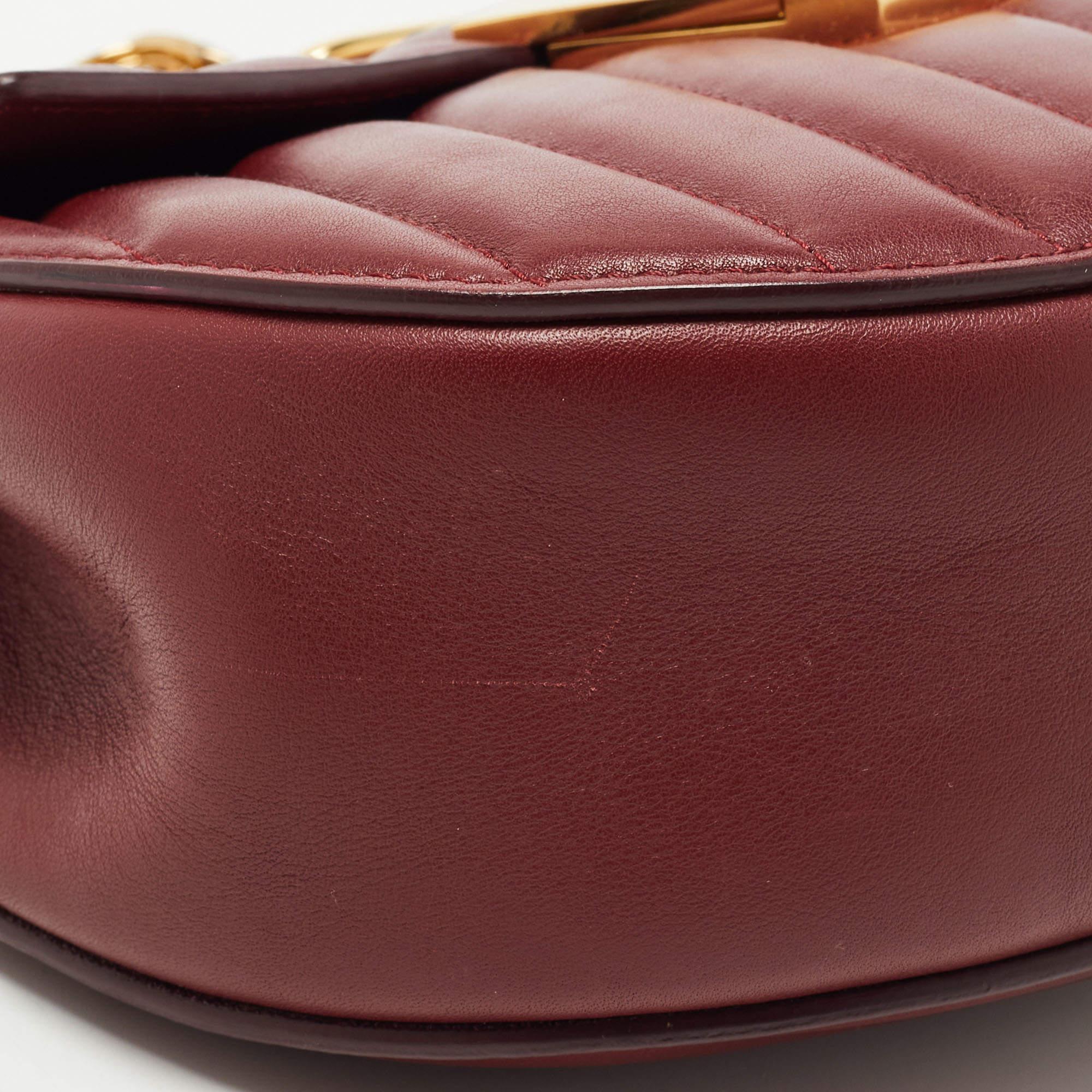 Chloe Burgundy Leather Medium Drew Bijou Shoulder Bag 8
