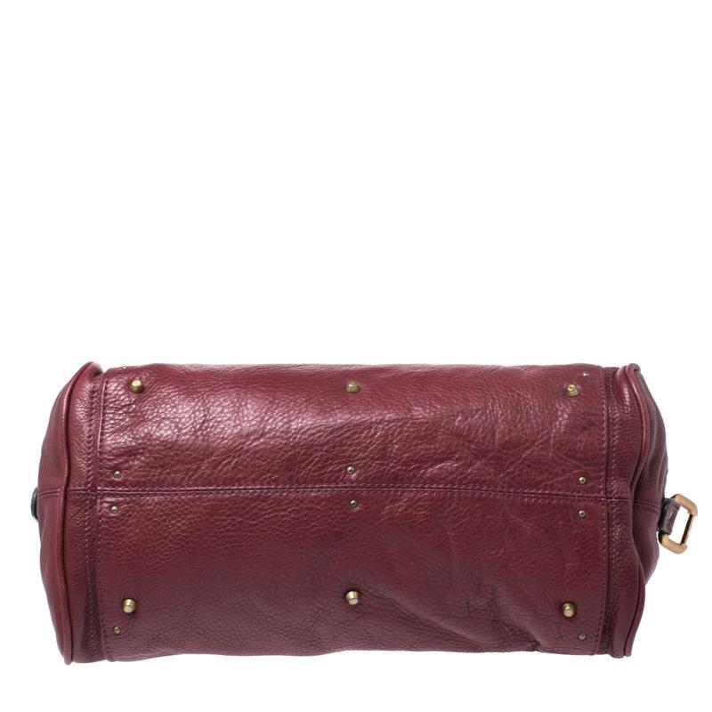 burgundy satchel