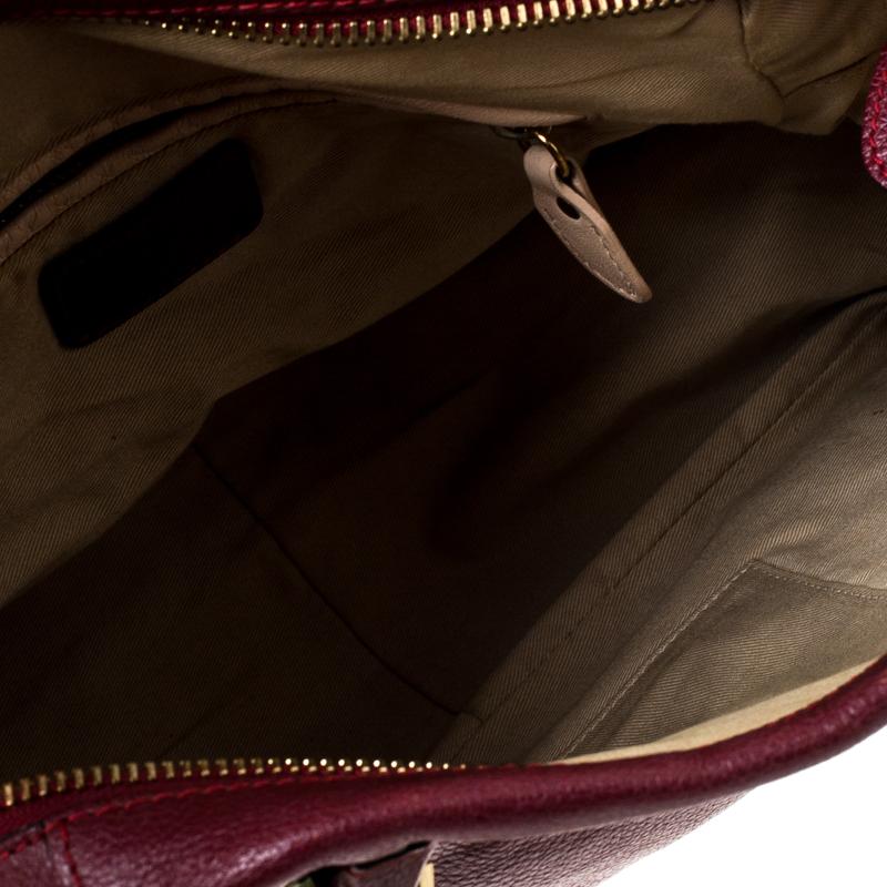Chloe Burgundy Leather Medium Paraty Shoulder Bag 3