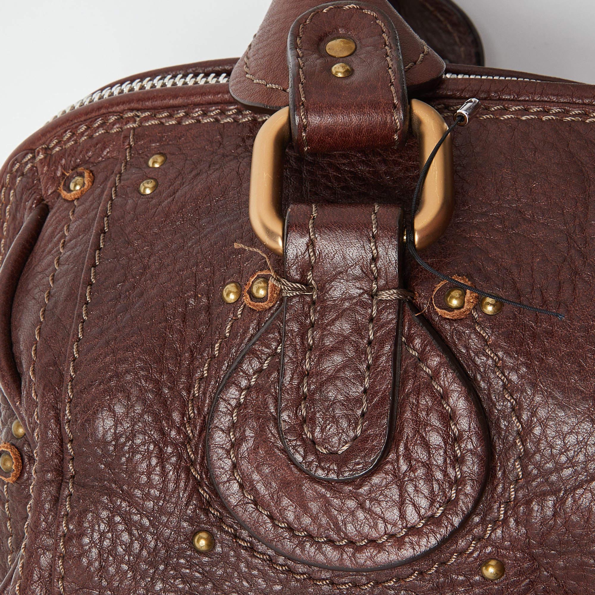 Chloe Burgundy Leather Paddington Bag 7