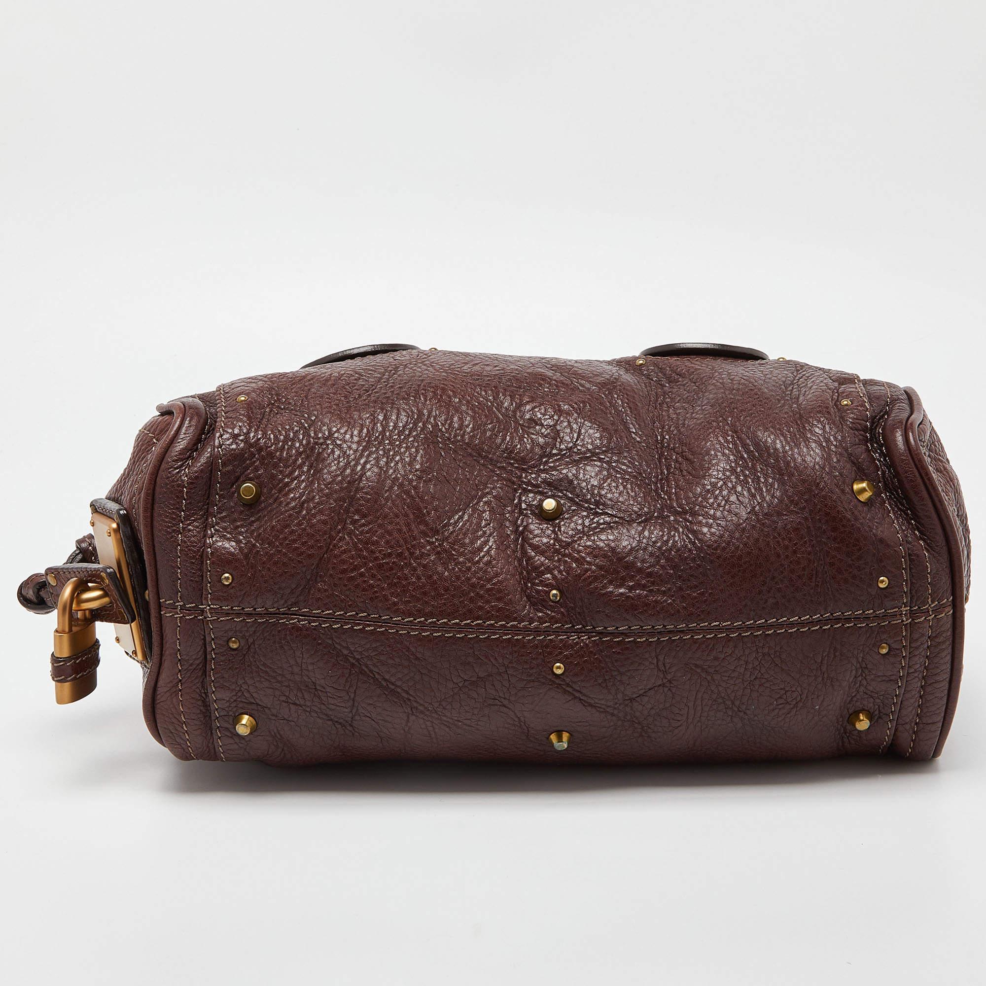 Women's Chloe Burgundy Leather Paddington Bag