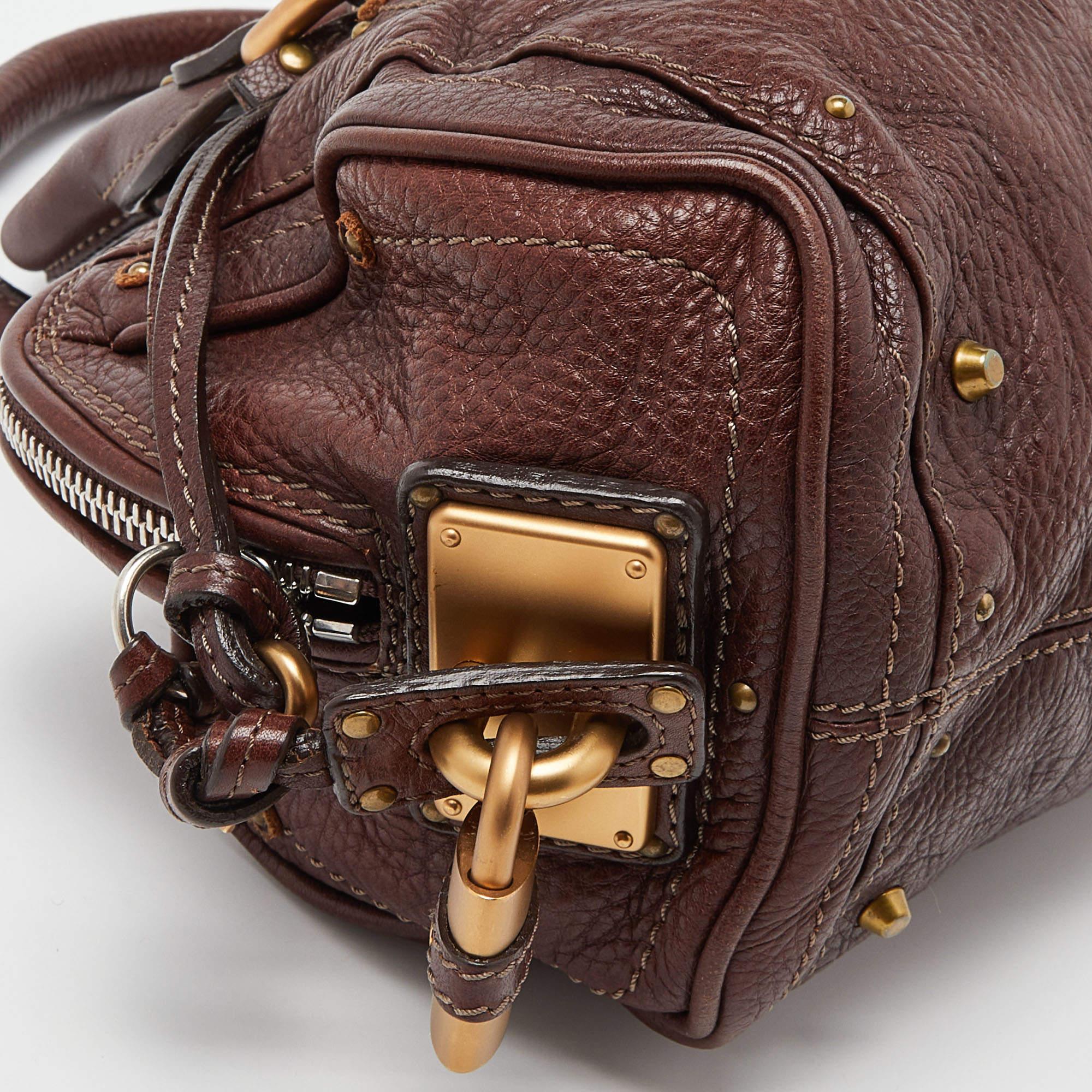 Chloe Burgundy Leather Paddington Bag 1