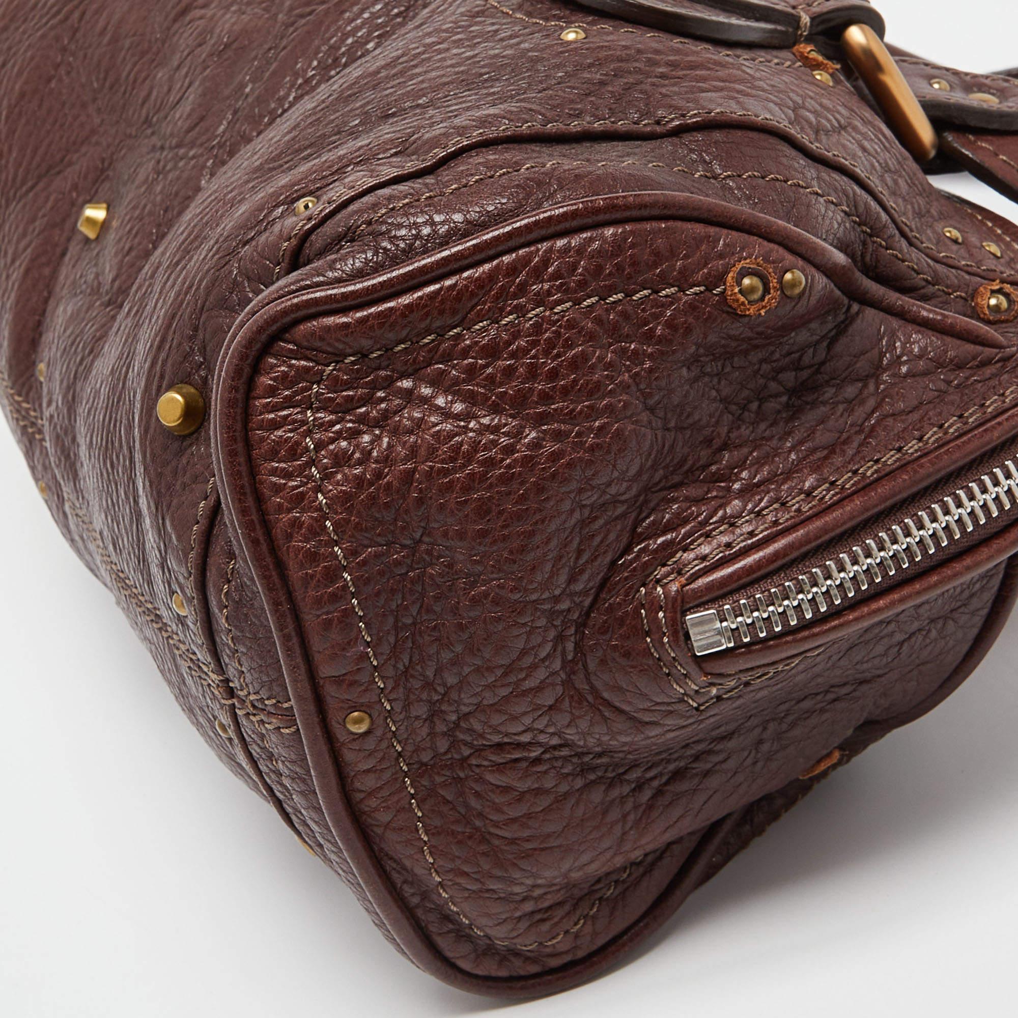Chloe Burgundy Leather Paddington Bag 2