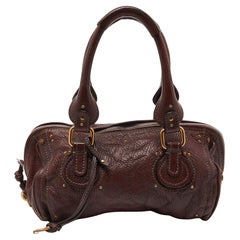 Used Chloe Burgundy Leather Paddington Bag