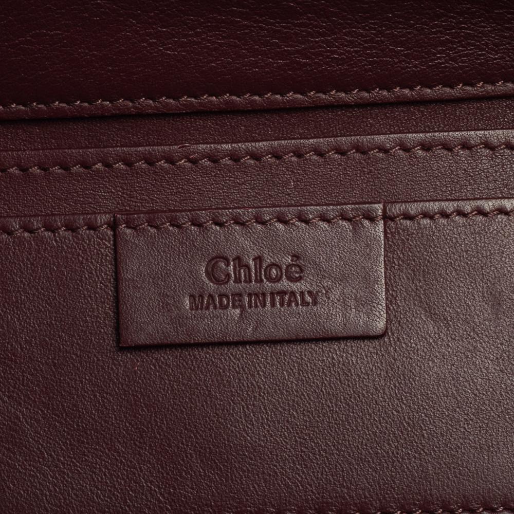 Chloe Burgundy Leather Roy Crossbody Bag 4