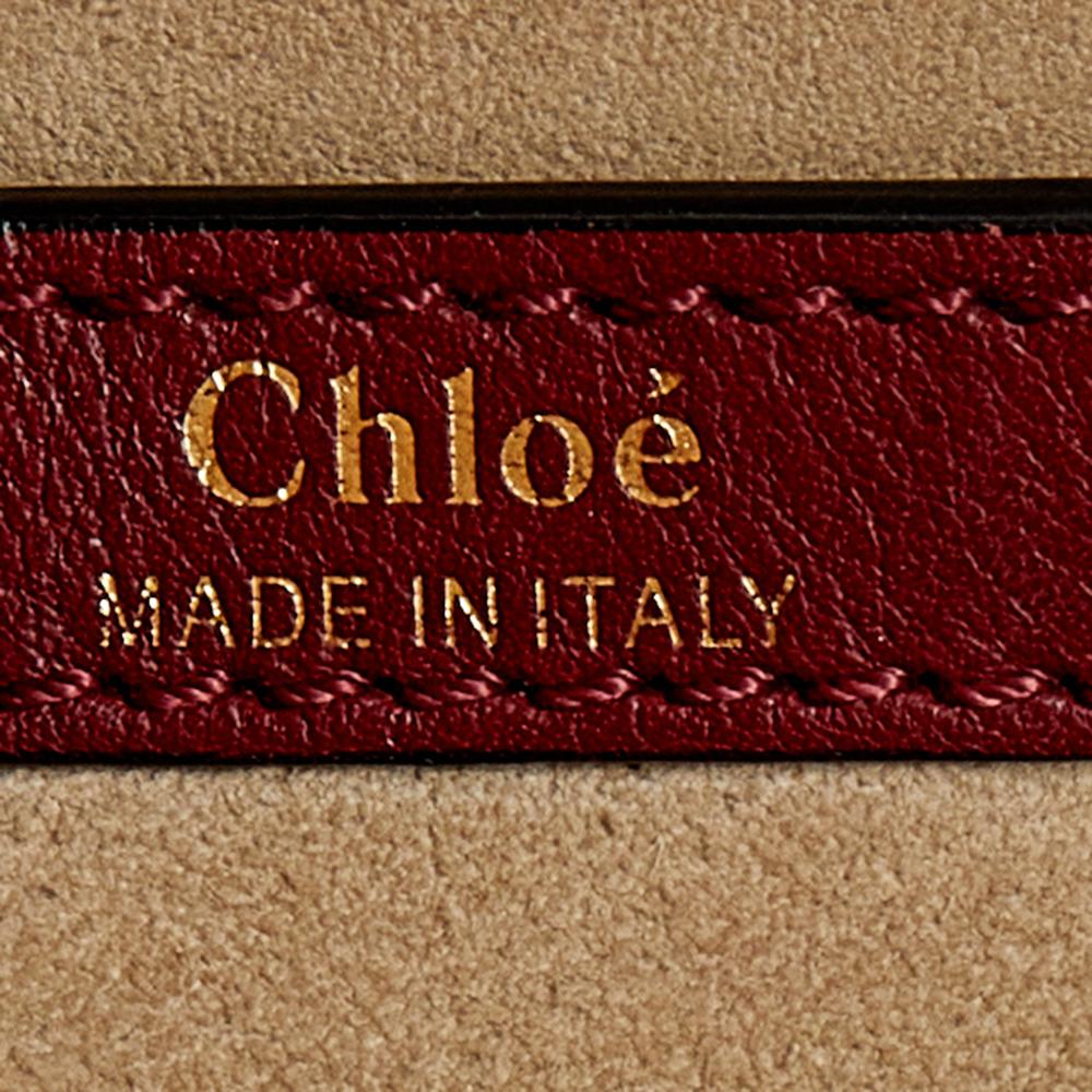 Chloe Burgundy Leather Small Hudson Shoulder Bag 5