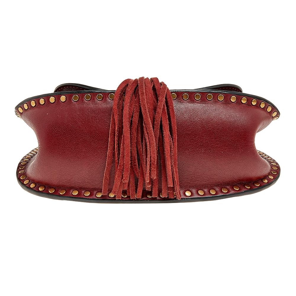 Women's Chloe Burgundy Leather Small Hudson Shoulder Bag