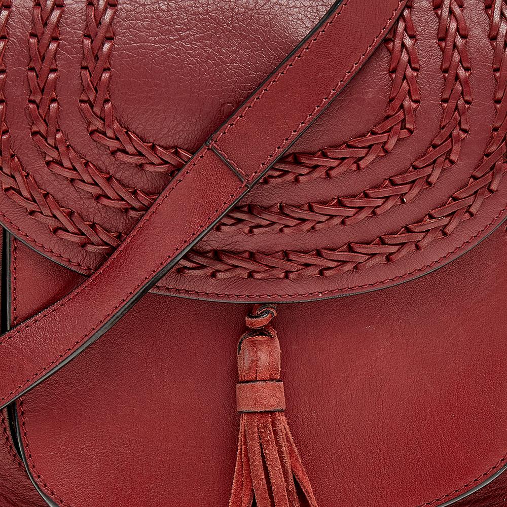 Chloe Burgundy Leather Small Hudson Shoulder Bag 2