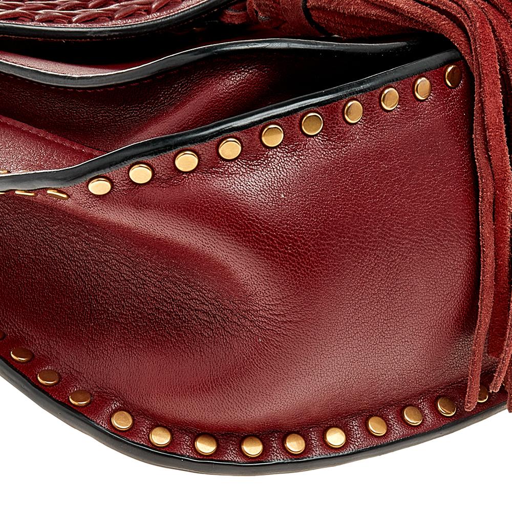 Chloe Burgundy Leather Small Hudson Shoulder Bag 3