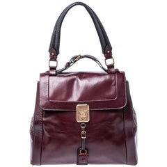 Chloe Burgundy Leather Top Handle Bag