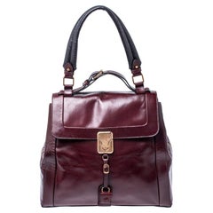 Chloe Burgundy Leather Top Handle Bag