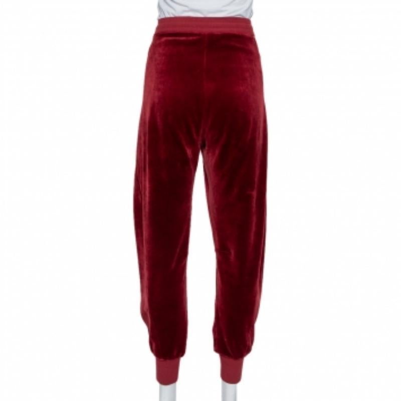 Chloe Burgundy Velvet Trouser M For Sale 1