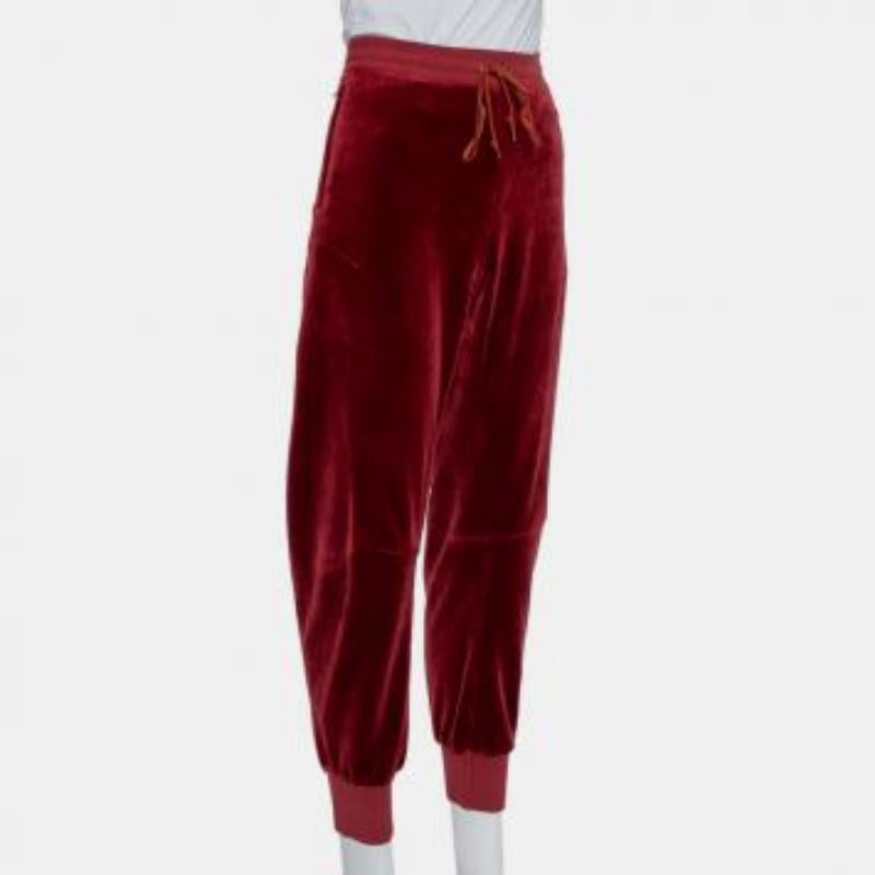 Chloe Burgundy Velvet Trouser M For Sale 3
