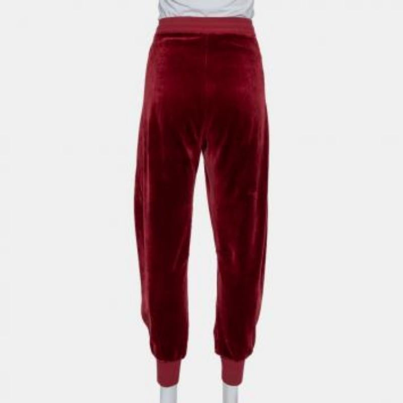 Chloe Burgundy Velvet Trouser M For Sale 4