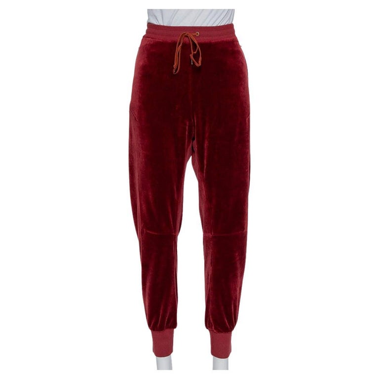 Cerise Velvet Trouser Pant