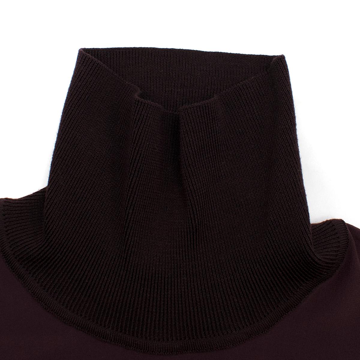 Black Chloe Burgundy Wool Turtleneck Sweater Size S