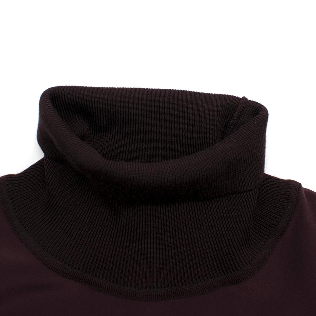 Women's Chloe Burgundy Wool Turtleneck Sweater Size S