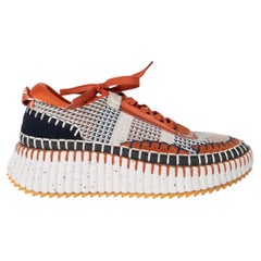 CHLOE burnt orange 2022 NAMA PLATFORM KNIT Sneakers Shoes 38
