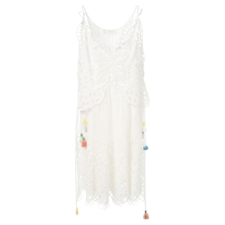 Chloe Butterfly Broderie Anglaise Tassel Tulle Dress For Sale at 1stDibs
