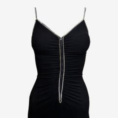 Chloé by Karl Lagarfeld 1980s Ruched Rhinestone-Trimmed Maxi Dress