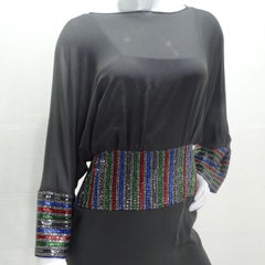 Chloe By Karl Lagerfeld 1980s Embellished Midi Dress