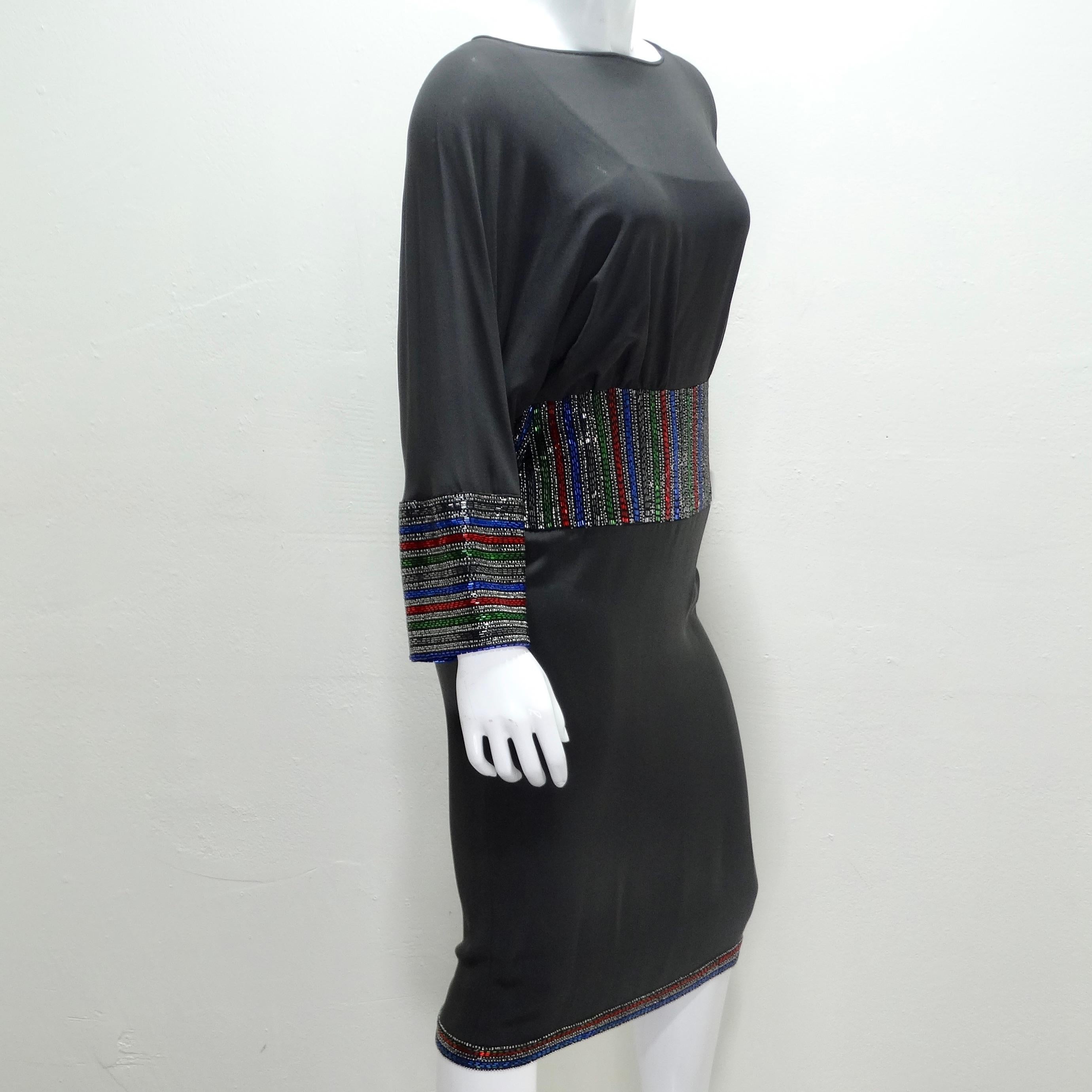 Women's or Men's Chloe By Karl Lagerfeld 1980s Embellished Midi Dress For Sale