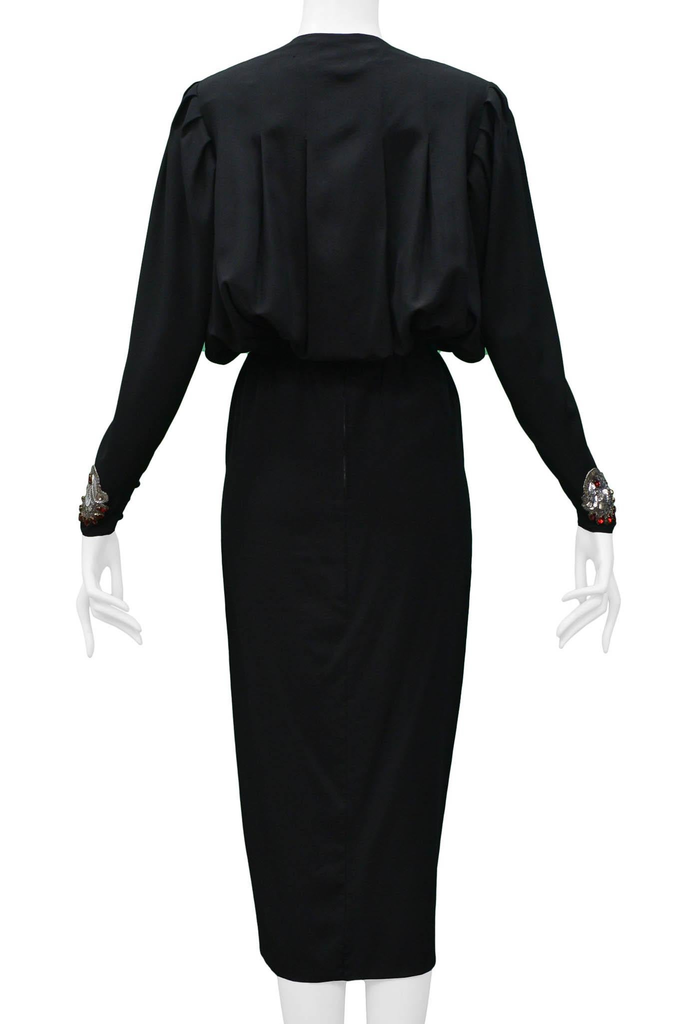 Women's Chloe By Karl Lagerfeld Black Skirt Ensemble With Rhinestone Applique For Sale