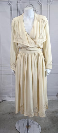 Chloe by Karl Lagerfeld Iconic Lace Inserted Crepe Gown