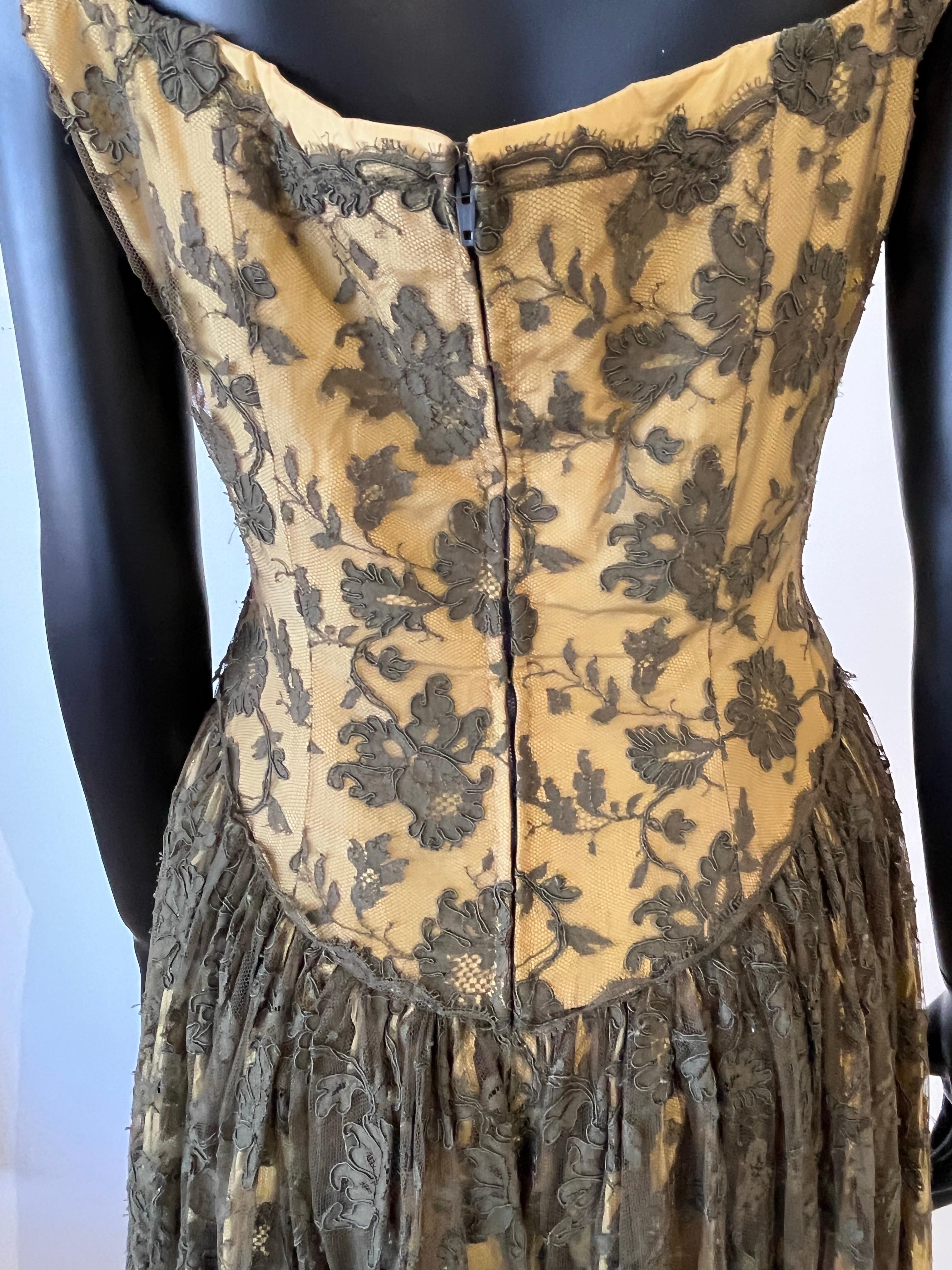 Chloe by Karl Lagerfeld Partykleid 1980er Jahre (Braun) im Angebot