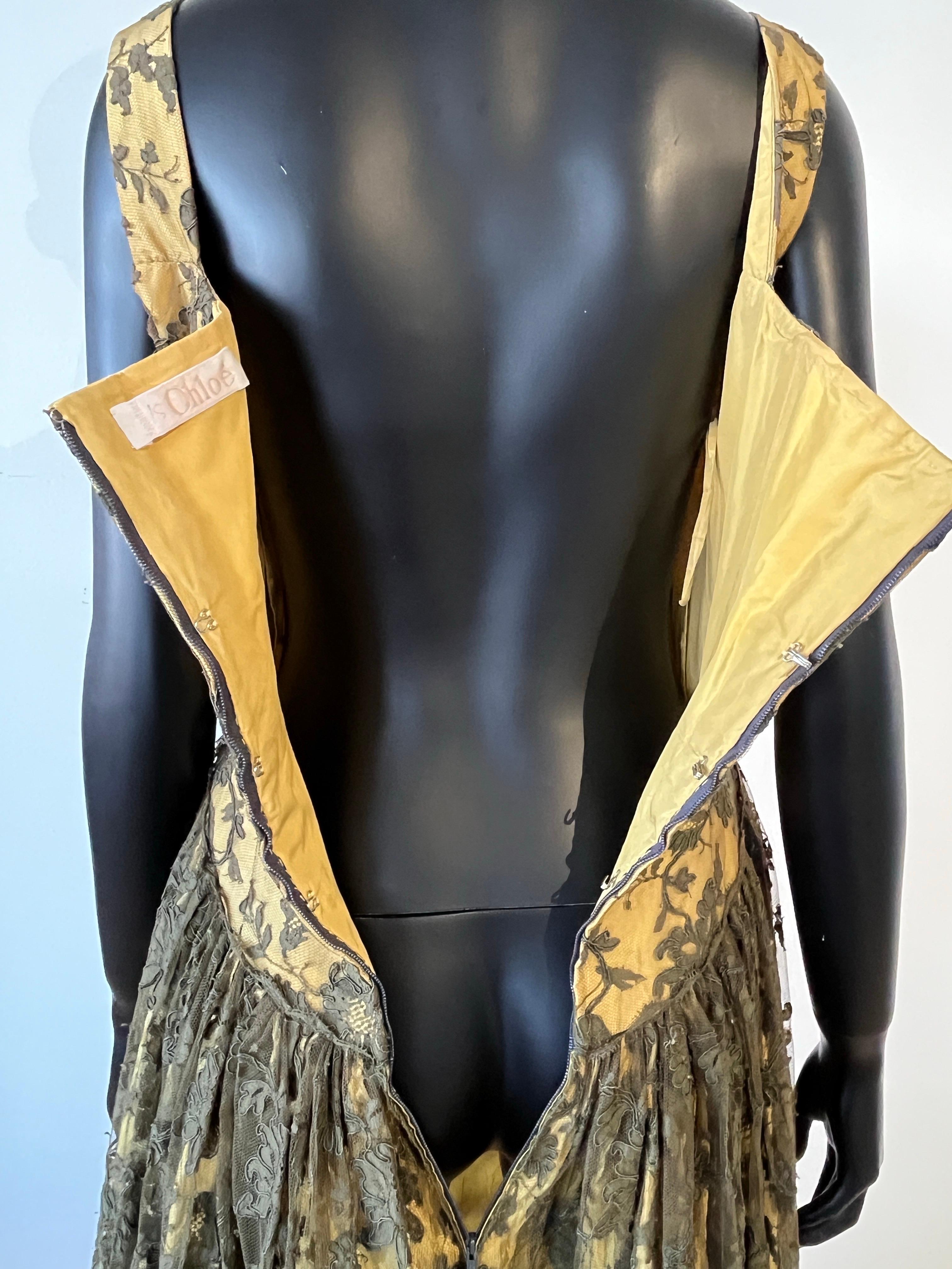 Chloe by Karl Lagerfeld Partykleid 1980er Jahre im Angebot 2