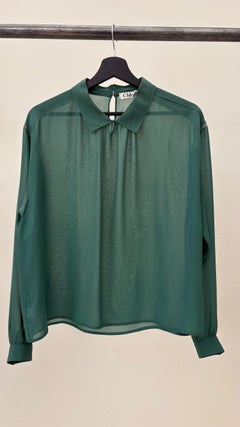Chloé by Karl Lagerfeld Vintage Green Silk Blouse