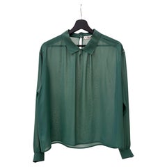 Chloé by Karl Lagerfeld Vintage Green Silk Blouse