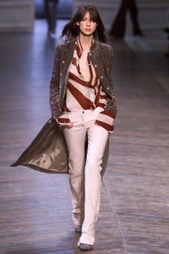 Chloé by Phoebe Philo F/W 2002 Embroidered Baroque Violet Coat