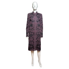 Chloé by Phoebe Philo F/W 2002 Embroidered Baroque Violet Coat