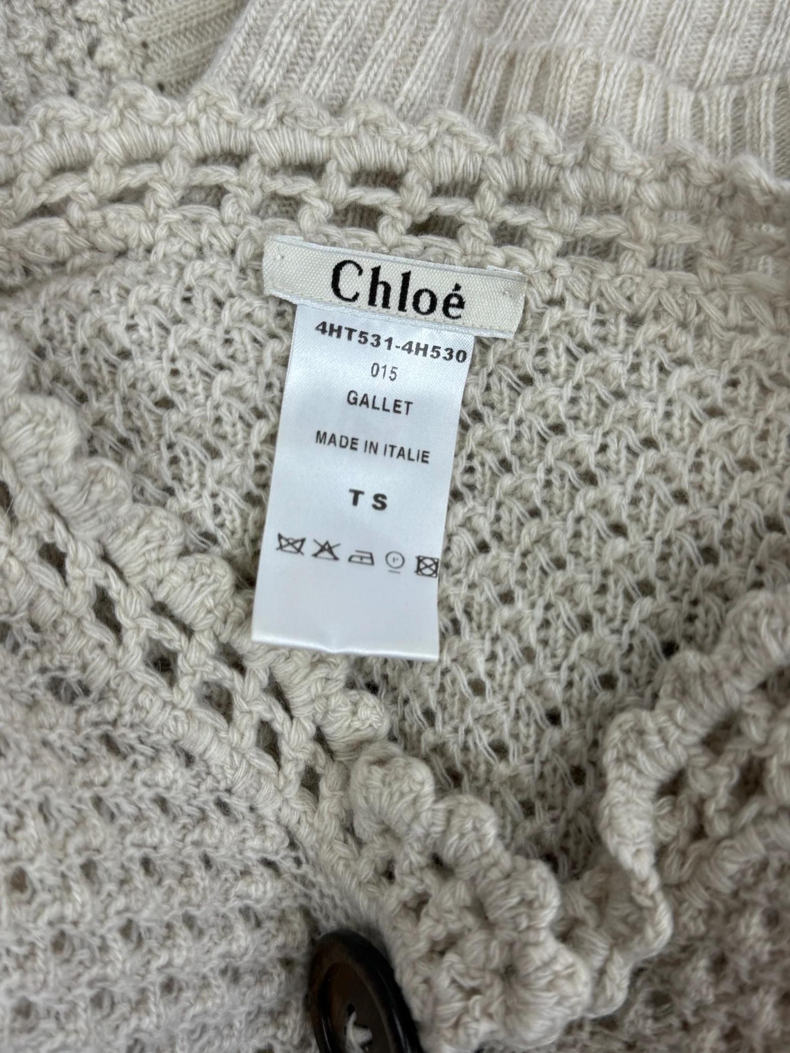Chloé by Phoebe Philo Strickjacke aus Merinowolle, FW 2004 im Angebot 2