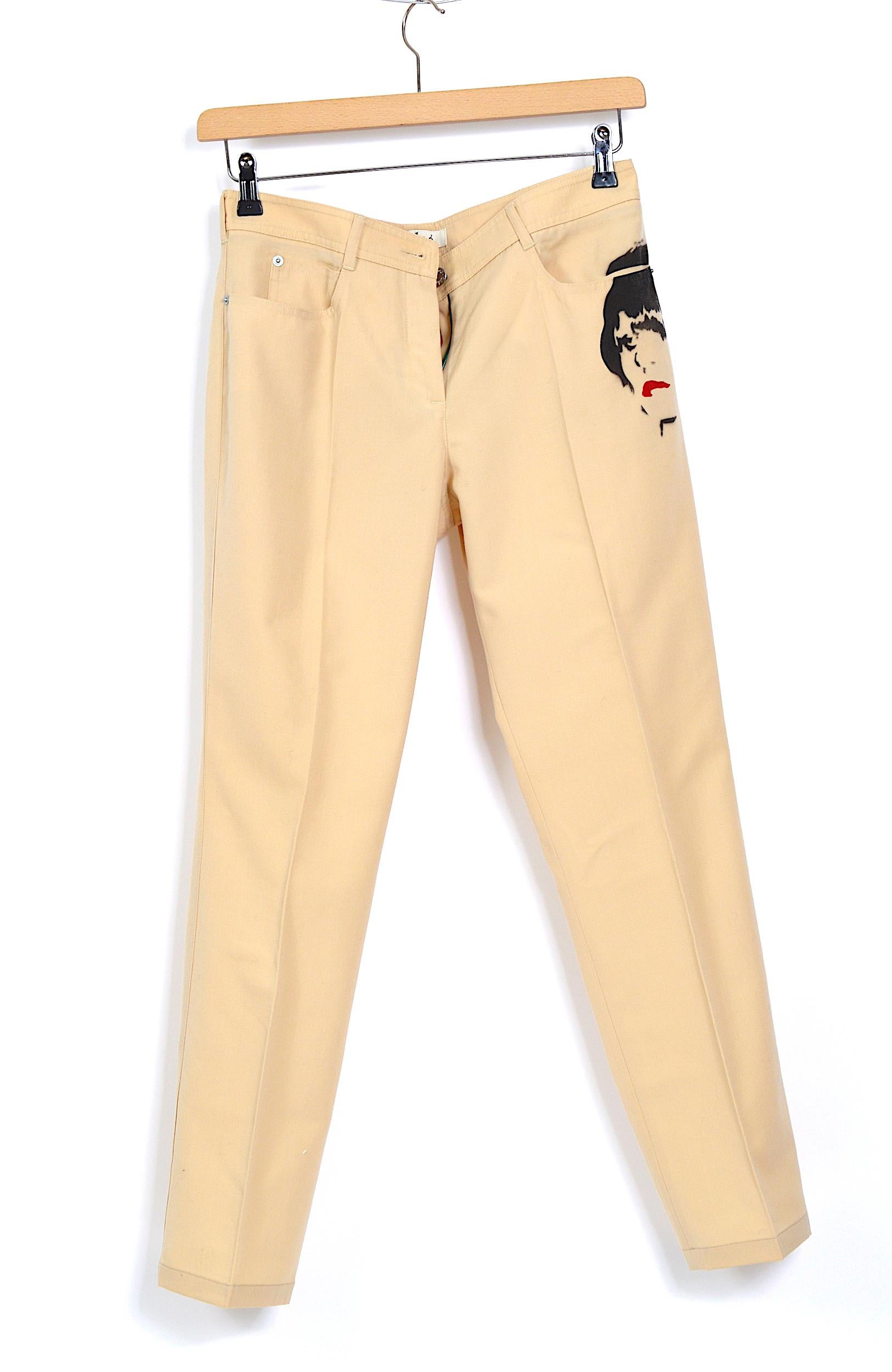 Chloe by Stella McCartney collectable fall 2001 face pants In Excellent Condition In Antwerp, BE