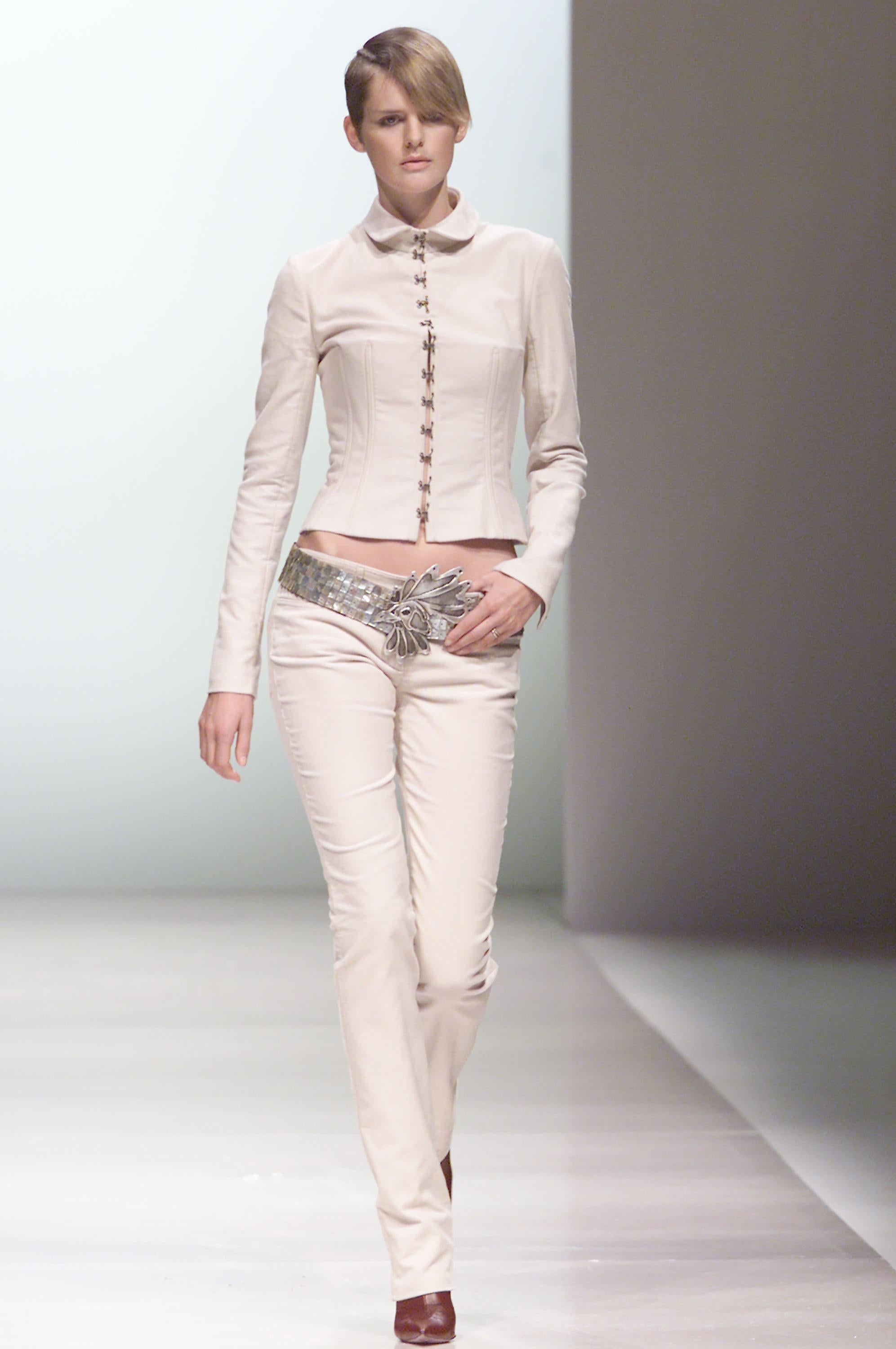 Chloé by Stella McCartney dusky pink corduroy corset jacket, fw 2001 6