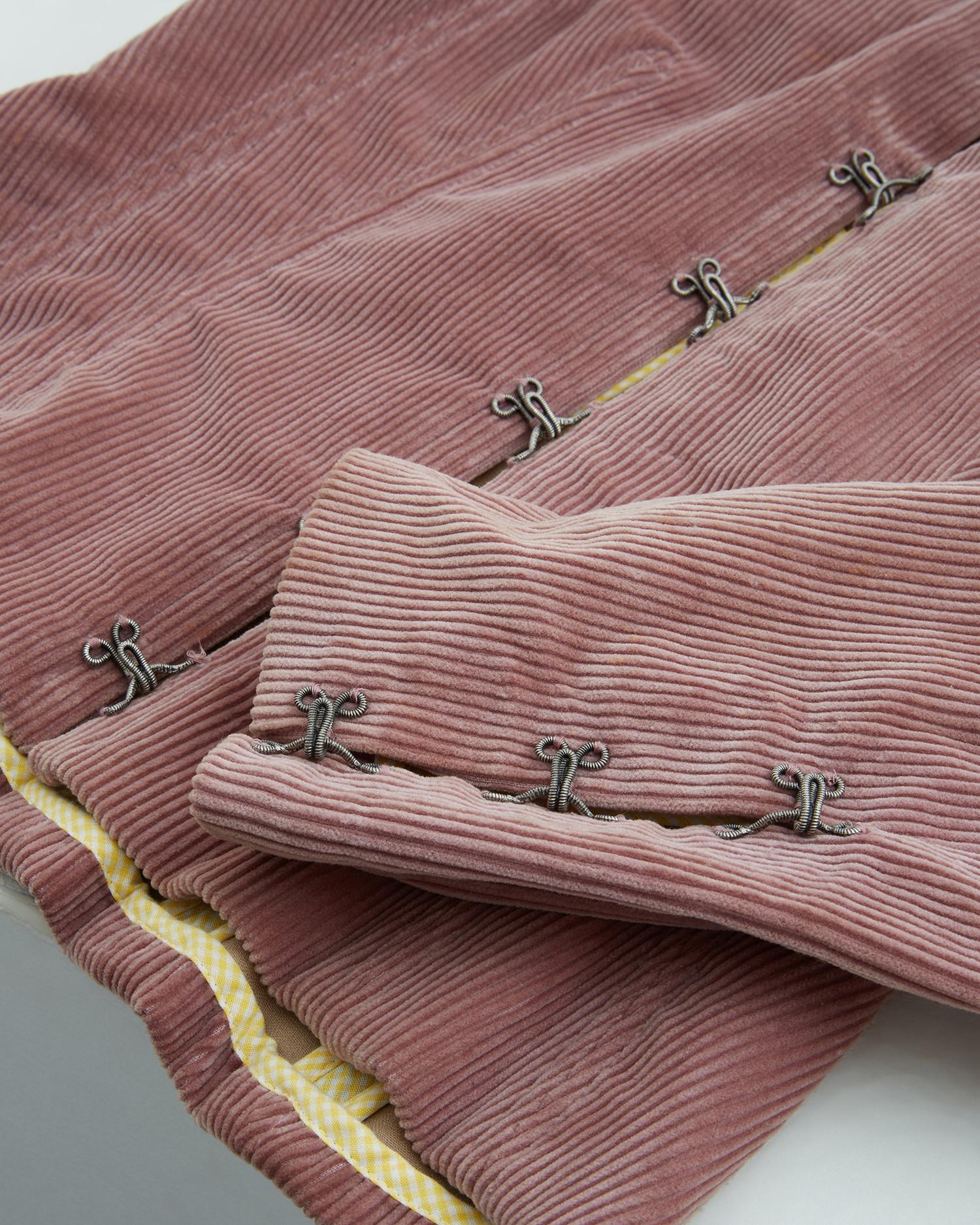 Chloé by Stella McCartney dusky pink corduroy corset jacket, fw 2001 4