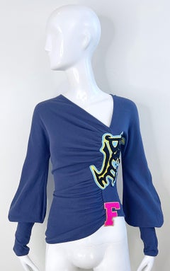 Chloe by Stella McCartney F/W 2001 Betty Bella Hadid Vintage Varsity Shirt Top