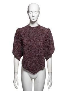 Chloé by Stella McCartney Hand-Beaded Plum Pearlised Bead Blouse, FW 2001