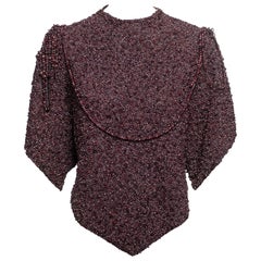 Chloé by Stella McCartney Hand-Beaded Plum Pearlised Bead Blouse, FW 2001