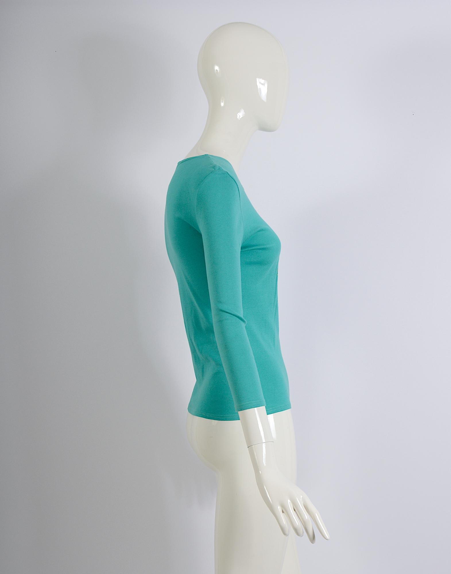 Chloé by Stella McCartney pineapple print green cotton top, ss 2001 In Excellent Condition In Antwerpen, Vlaams Gewest