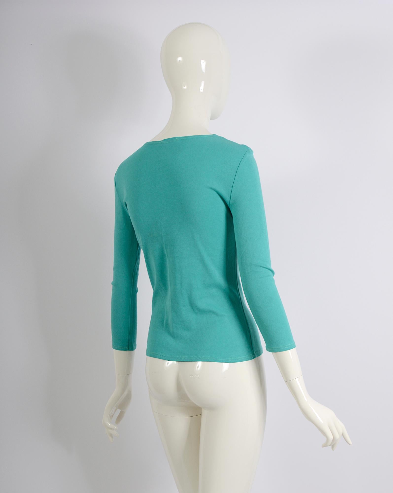 Women's Chloé by Stella McCartney pineapple print green cotton top, ss 2001