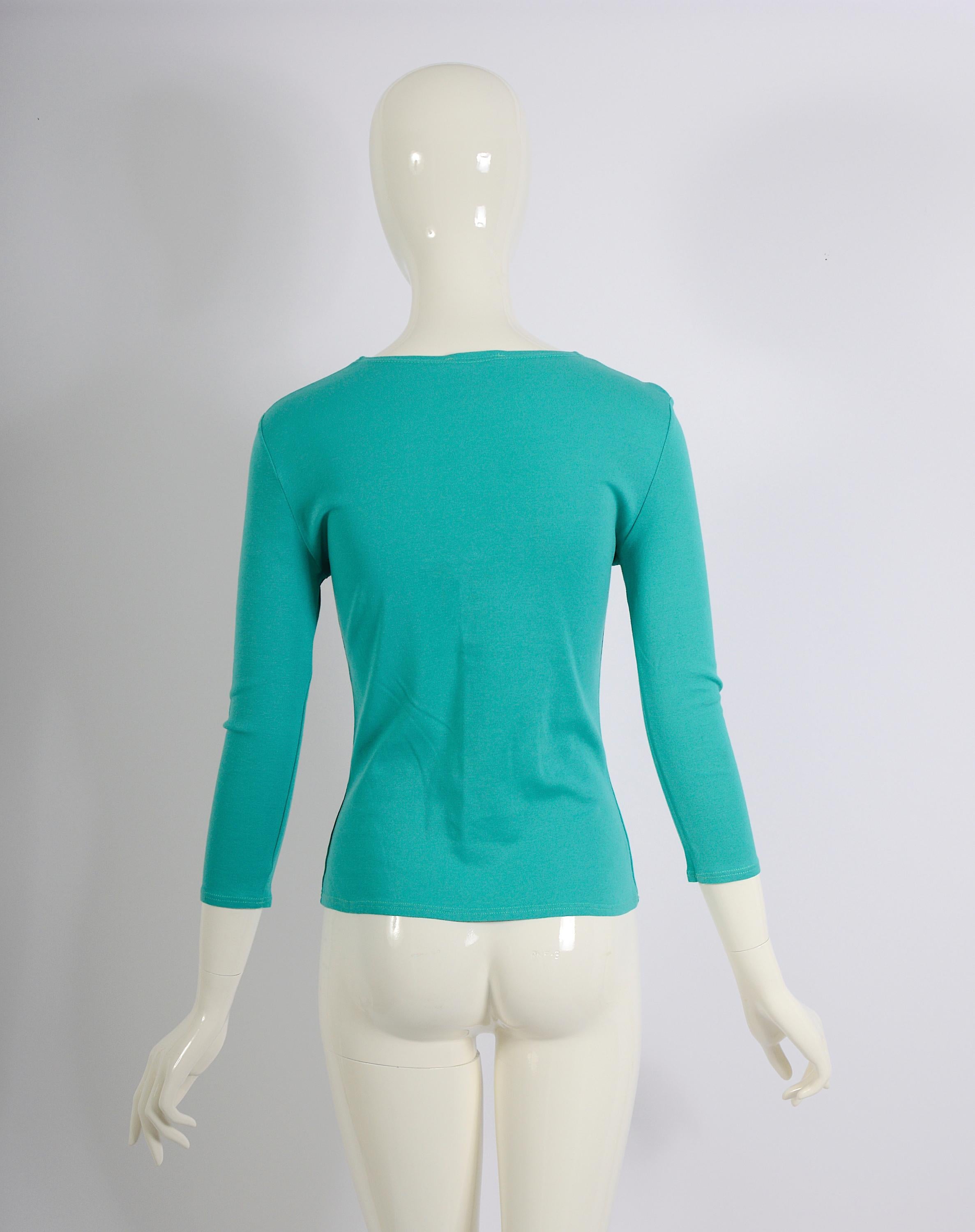 Chloé by Stella McCartney pineapple print green cotton top, ss 2001 1