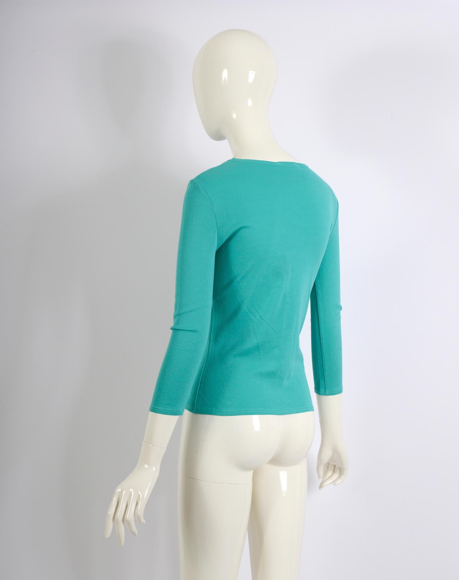 Chloé by Stella McCartney pineapple print green cotton top, ss 2001 2