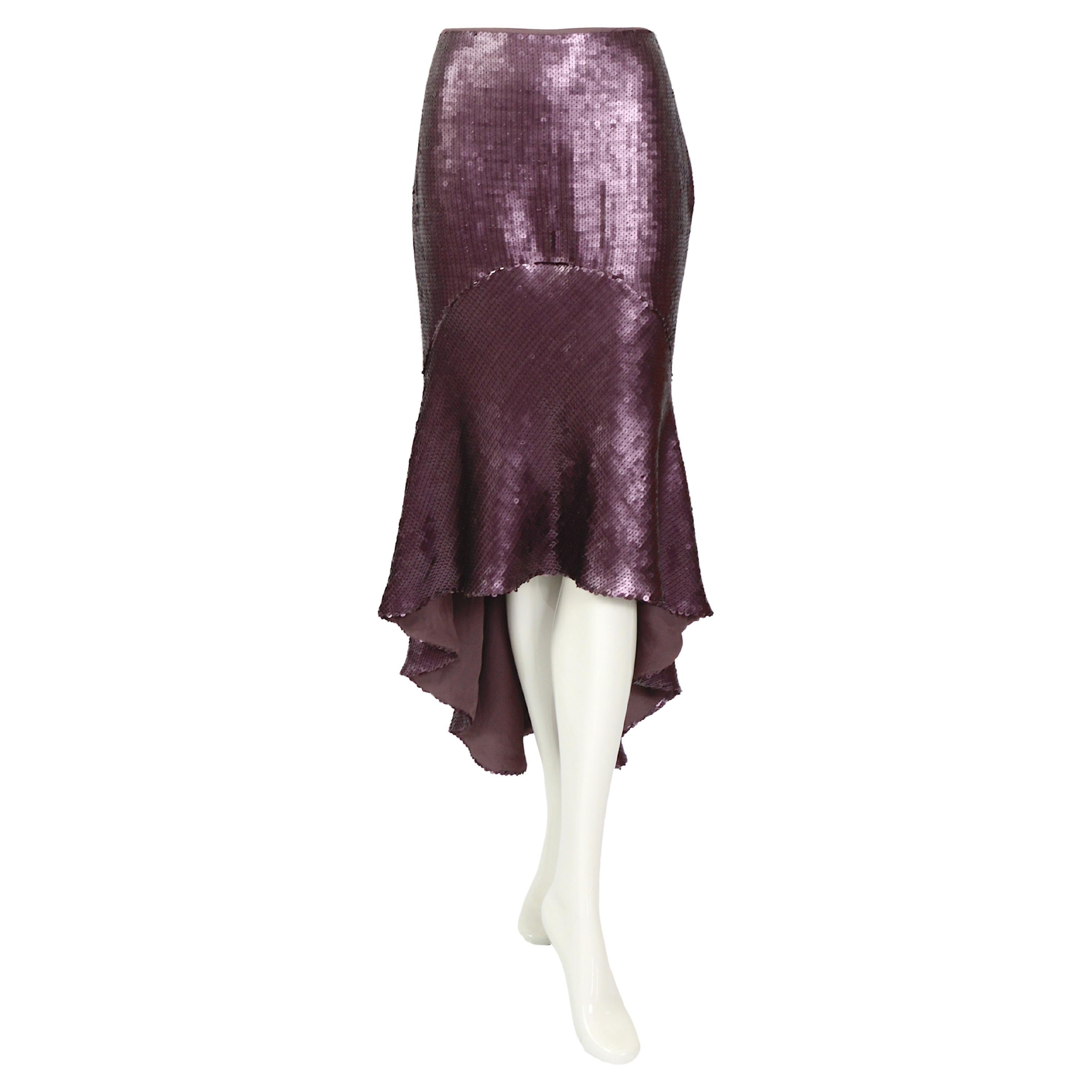 Chloé by Stella McCartney runway 1999 vintage sequin fishtail style skirt  For Sale