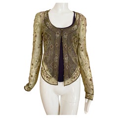 Chloe by Stella McCartney - Set di cardigan con perline verdi e trasparenti