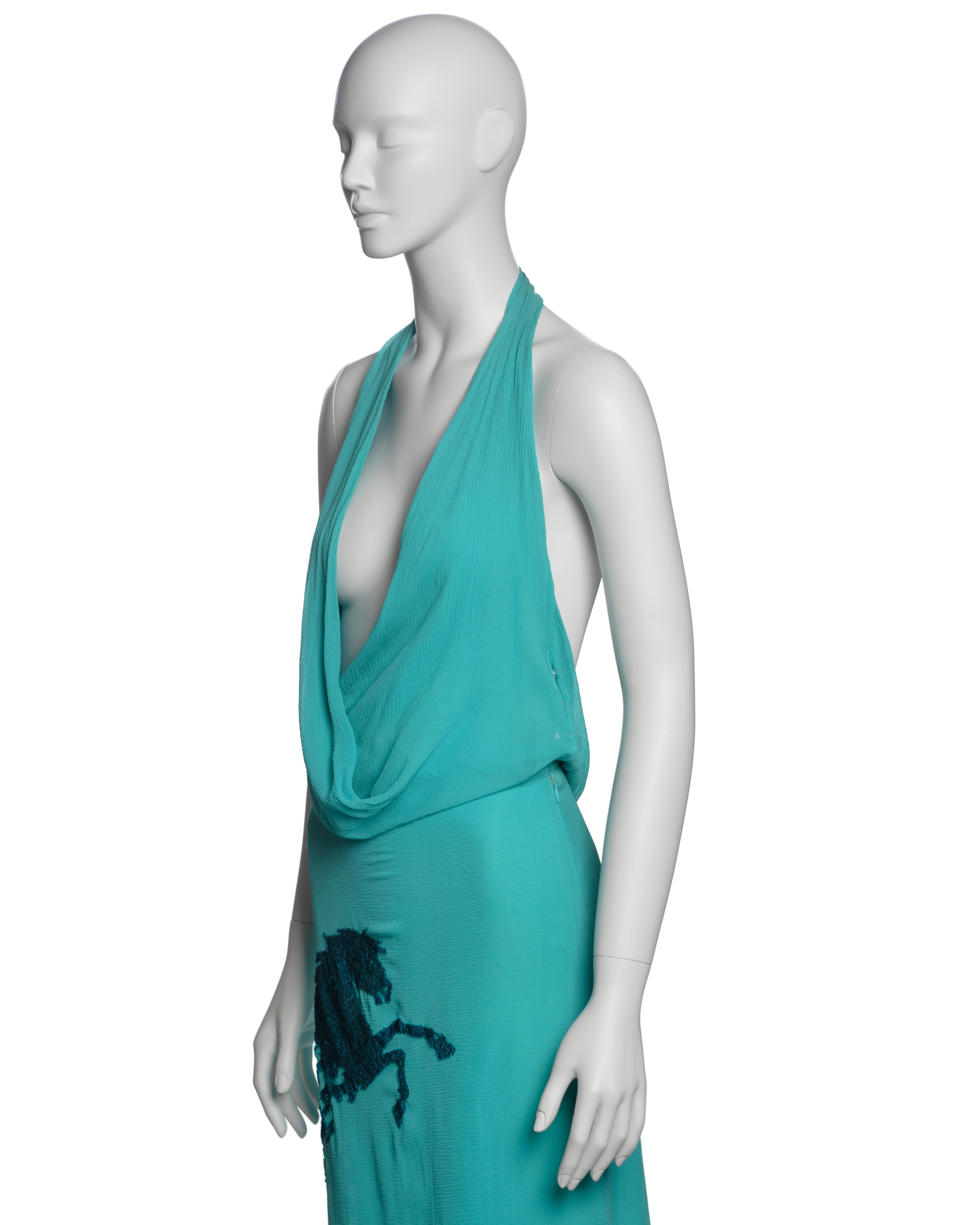 Chloe by Stella McCartney Silk Halter Dress with Sequin Horse Motif, SS 2001 6